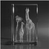 Image 1 : Image 3 Crystal Giraffes crystal paperweight