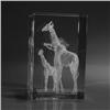 Image 2 : Image 3 Crystal Giraffes crystal paperweight