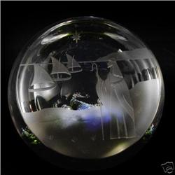 Caithness Glass I Saw Three Ships paperweight