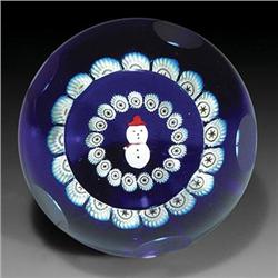 Caithness Glass Miniature Snowman paperweight