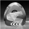 Image 1 : Steuben Glass latticinio paperweight