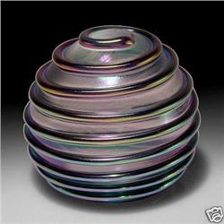 Magic Sands Spiral iridescent paperweight