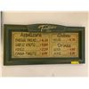 Image 1 : Twin Cities Sliced Pizza Sales Board (Appetizers/Salads/Drinks) 40In wide x 19in tall