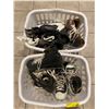 Image 1 : Two Tubs of used Hockey Skates