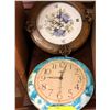 Image 1 : Vintage Clocks - one with needlepoint - group of two
