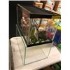 Image 1 : Pet Terrarium - top opening with heat lamps and Glass Case (for fish tank or pet terrarium)