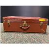 Image 1 : Vintage Trunk/Suitcase - 30In x 17in x 10 in - wood and metal - Brown