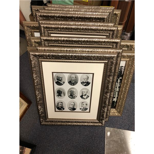 Group of 14 Guilded Frames with Old Photographs