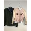 Image 1 : Men's & Ladies Jackets (Men's L by Scotch & Soda - Green)(Ladies XXS By Golden - Pink & Cream Satin 