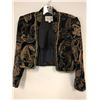 Image 2 : Ladies Dress Jackets  (2 Qty) Nah Nah Collection - Size 10 - Black Velvet with Print / Other Red Sat