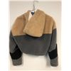 Image 1 : Hollister Ladies Hooded  Fuzzy Jacket - Size S ( Beige, Grey and Black Stripes)