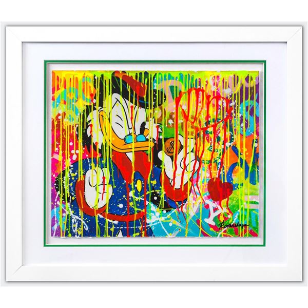 Nastya Rovenskaya- Original Mixed Media on Paper "Found The Gold"