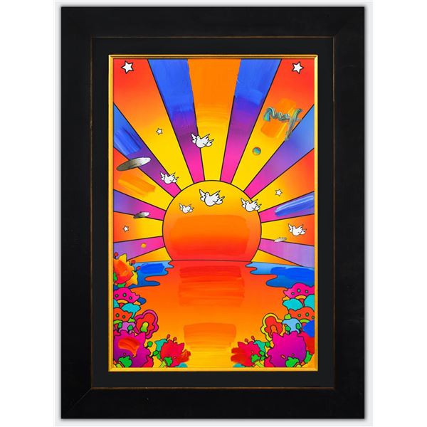 Peter Max- Original Mixed Media "Sunrise"