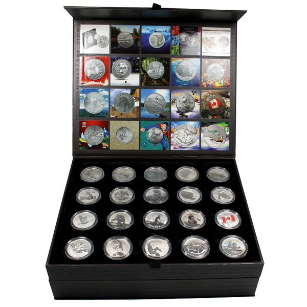 2011-2015 The Royal Canadian Mint $20 for $20 20-coin Set. Complete set! Coins features toning in so
