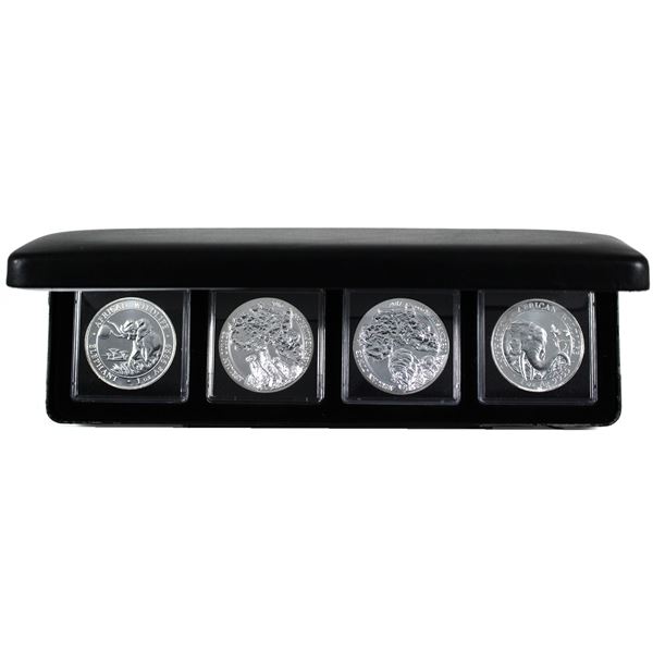 2016-2018 Africa 4-Coin 1oz .999 Fine Silver Coin Collection (Tax Exempt). Collection Includes: 2016