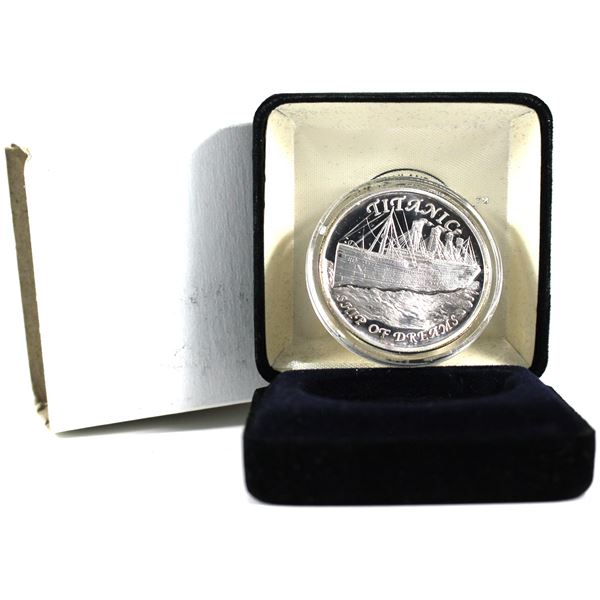2012 Highland Mint-100th Anniversary of the Sinking of the Titanic 1oz .999 Fine Silver Round (Tax E