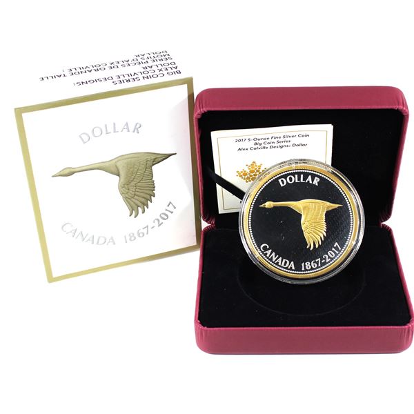 2017 Canada $1 Alex Colville Big Coin Series 5oz Fine Silver Coin (Tax Exempt).  Comes with encapsul