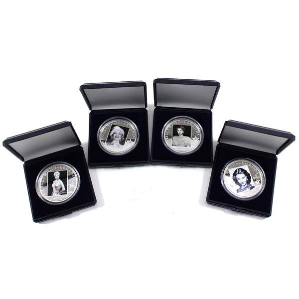 Lot of 4x Cook Islands $5 Hollywood Legends 25 Gram .925 Silver Coins. Lot Includes: 2010 Vivien Lei
