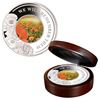 Image 1 : 2019 Solomon Islands $10 Red Poppy-"We Will Remember Them" 5oz Fine Silver Coin with Glass Inlay.