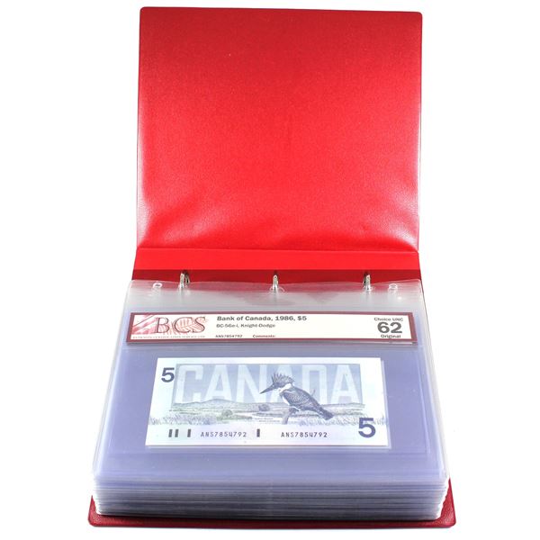 Lot of 28x 1971-2006 Canada BCS Certified Banknotes in EF-CUNC Original Condition. Mixed Denominatio