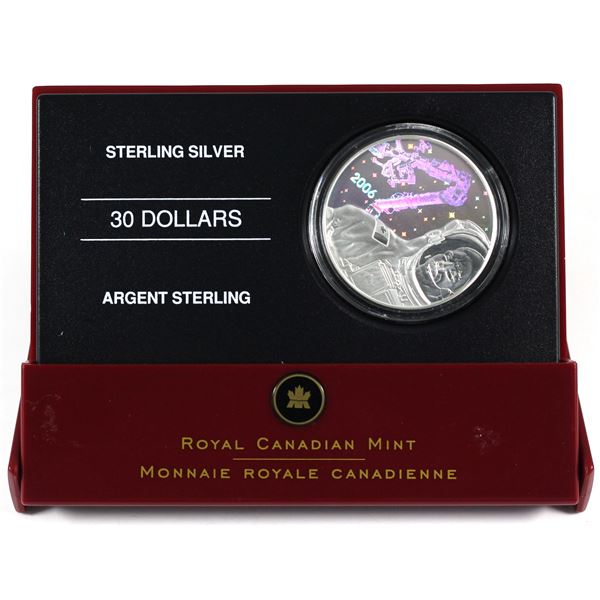 2006 Canada $30 Canadian Achievements - Canadarm & Col Hadfield Sterling Silver. Comes with encapsul