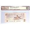 Image 1 : BC-55b-N10-ii 1986 Canada $2, Thiessen-Crow BCS Certified Gem UNC-65 Original
