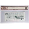 Image 1 : BC-58b, 1991 Canada $20 Bonin-Thiessen 4 Digit RADAR BCS Certified CUNC-63 Original