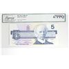Image 1 : BC-56C-i 1986 Canada $5 Bonin-Thiessen Legacy Grading Certified Superb Gem New-67 PPQ