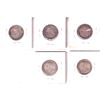 Image 2 : Lot of 5x 1865-1919 Newfoundland 20-cent Coins in Fine toVG Condition. 5pcs.