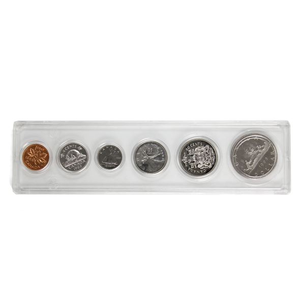 1968 Canada 6-Coin Year Set. Comes in clear snap-lock case.