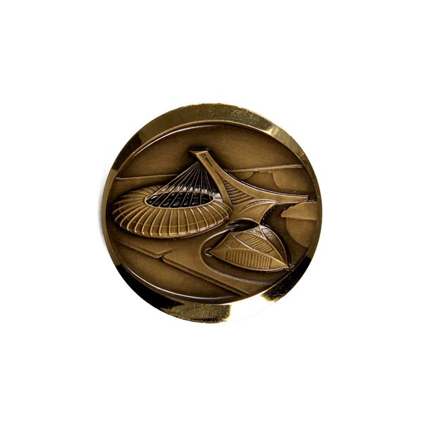 1976 Huguenin Mint, Montreal Olympics Commemorative Bronze Medallion. Appx. 58 g