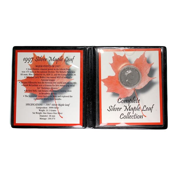 1997 Canada $5 1oz Silver Maple Leaf issed by the First Commemorative Mint (Tax Exempt)