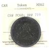 Token, PC6D, BR# 719 1857 Bank of Upper Canada Penny ICCS Certified MS62!