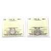 5-cent 1919 & 1920 ICCS Certified MS63. Pair of blast white coins. 2pcs