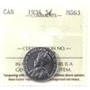 5-cent 1934 ICCS Certified MS63. Bright flashy coin!