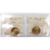5-cent 1942 Tombac & 1943 ICCS Certified MS65. 2pcs