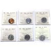 Lot 6x  5-cent All ICCS Certified MS65! Lot includes: 1942 Tombac, 1944, 1945, 1959, 1961, 1968. 6pc