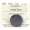 25-cent 1973 Large Bust ICCS Certified PL66!