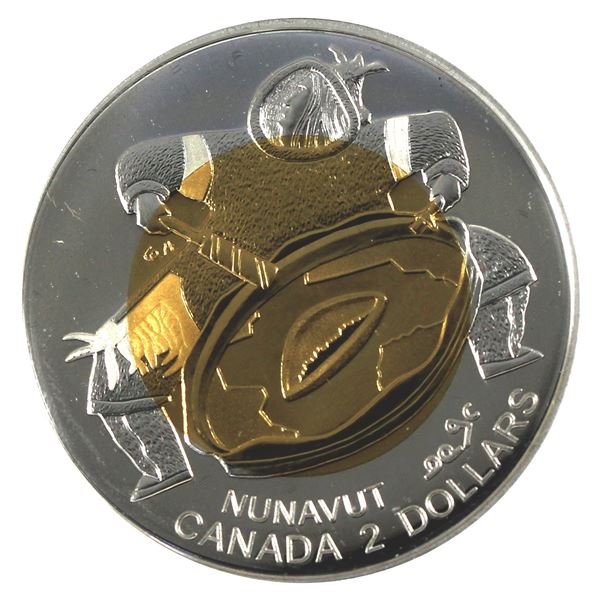 1999 Nunavut 22KT $2 Commemorative Gold. Coin contains 0.1848 oz Gold.