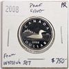 Image 1 : 2008 Canada Proof Silver Loon Dollar from Wedding Proof Set.