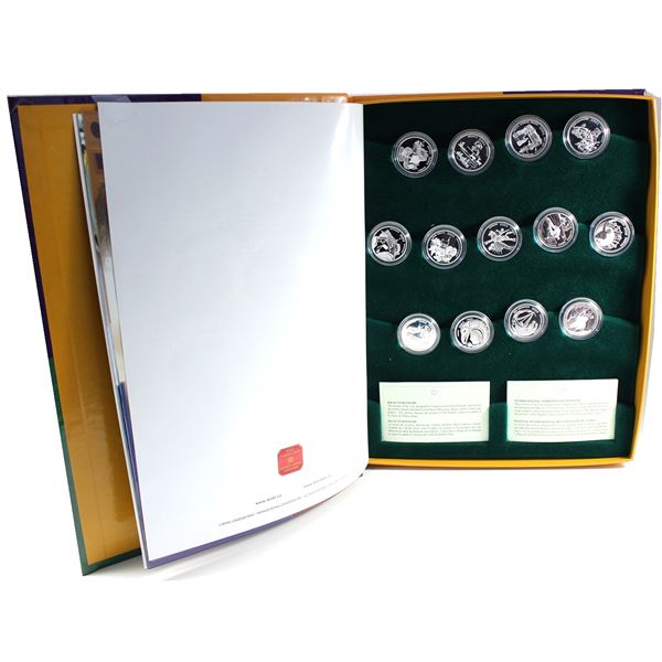 *2001-2003 Festivals of Canada 50-cent  13-Coin Sterling Silver Set.