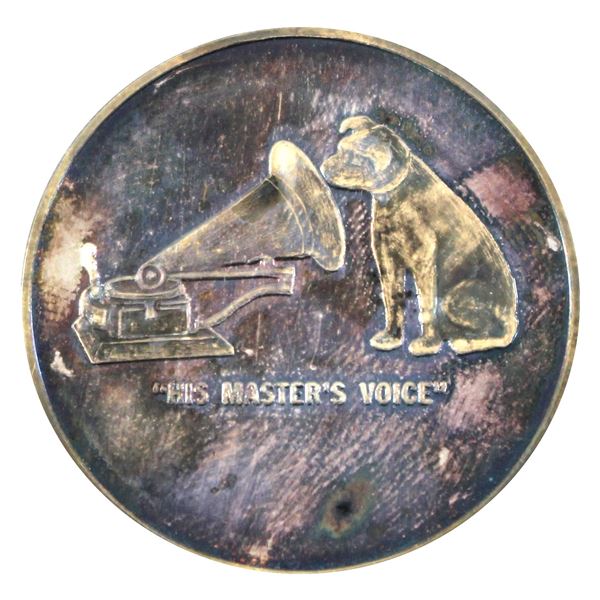 Scarce! 1977 RCA "His Master's Voice" 25 Years of TV Broadcasting in Canada 1oz Fine Silver Coin.