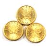 Image 1 : 3x 2021 Canada 1 Gram .9999 Fine Gold Maple Leafs. 3pcs (Tax Exempt)