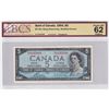 Image 1 : BC-39c 1954 Canada $5, Bouey-Rasminsky, Modified Portrait, R/X, BCS Certified CUNC-62 Original