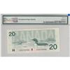 Image 2 : BC-58aA 1991 Canada $20, Thiessen-Crow, Replacement-With Serif, EIX, PMG Certified Gem UNC-66 EPQ