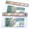 Image 2 : 2x 2004 BC-64aA-I, 2004 Canada $20, Jenkins-Dodge, Replacement , Printed 2007, BCS Certified CUNC Or