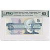 Image 1 : BC-56aA-i 1986 Canada $5, Crow-Bouey, Replacement/Star, SN: ENX2429769, PMG Certified Gem UNC-65 EPQ