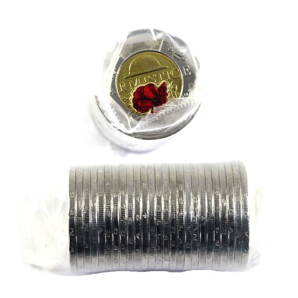 2018 Canada $2 Armistice All Colour Original Roll of 25pcs