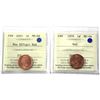 Image 1 : Lot of 2x 1979-2003 Canada 1-cent ICCS Certified, MS-66, Red