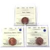 Image 1 : Lot of 3x 1961-1972 Canada 1-cent ICCS Certified PL-65 to PL-66, Red. 3pcs.